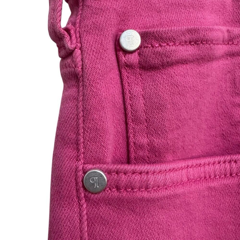 Pilcro The Yaya Cotton Blend Mid-Rise Denim Crop Flare Jeans Pink Womens Size 33 - Picture 4 of 16